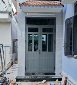 cửa nhôm 2 cánh chia ô